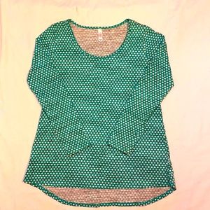 LuLaRoe Lynnae Blouse Turquoise